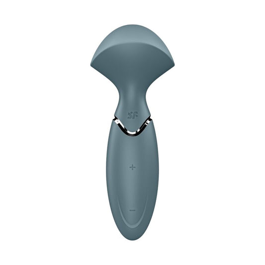 Vibrateur SATISFYER Mini Wonder bleu vue détail silicone waterproof
