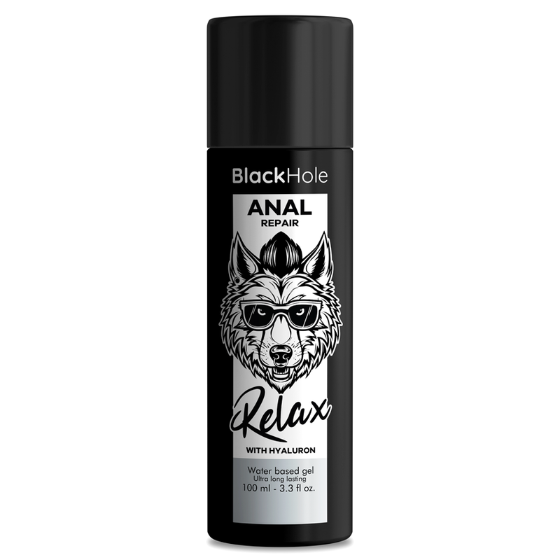 BLACK HOLE - RÉPARATION ANALE RELAX À BASE D'EAU AVEC HYALURON 100 ML
