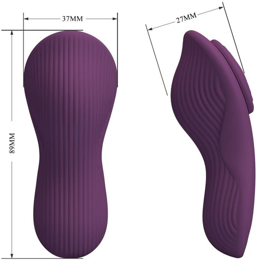 PRETTY LOVE - MANE LAY ON MASSEUR DE CLITORIS 10 VIBRATIONS TÉLÉCOMMANDE VIOLET