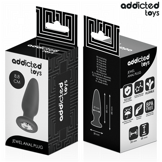 ADDICTED TOYS - PLUG ANAL AVEC BIJOU TAILLE S 8,8 CM