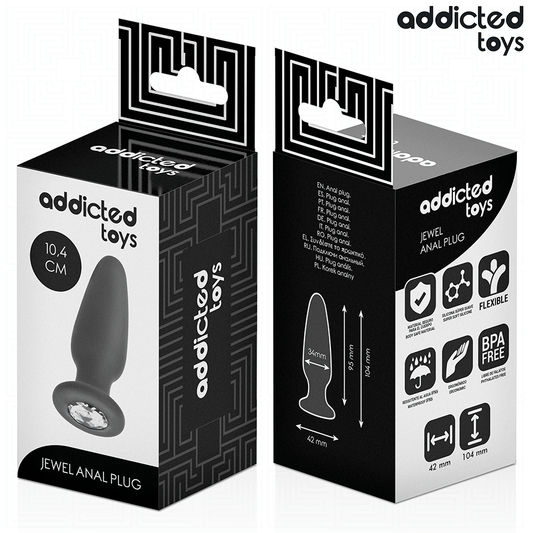 ADDICTED TOYS - PLUG ANAL AVEC BIJOU TAILLE M 10,4 CM