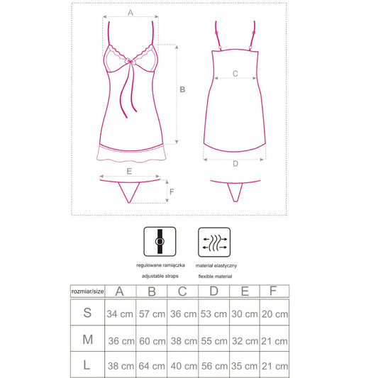 Détail dentelle babydoll Luise noir