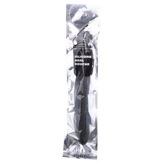 ALL BLACK - DOUCHE ANAL RÉTRACTABLE SILICONE 27 CM