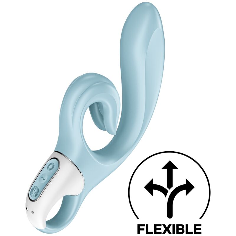 Vibrateur rabbit SATISFYER Love Me bleu double stimulation rechargeable
