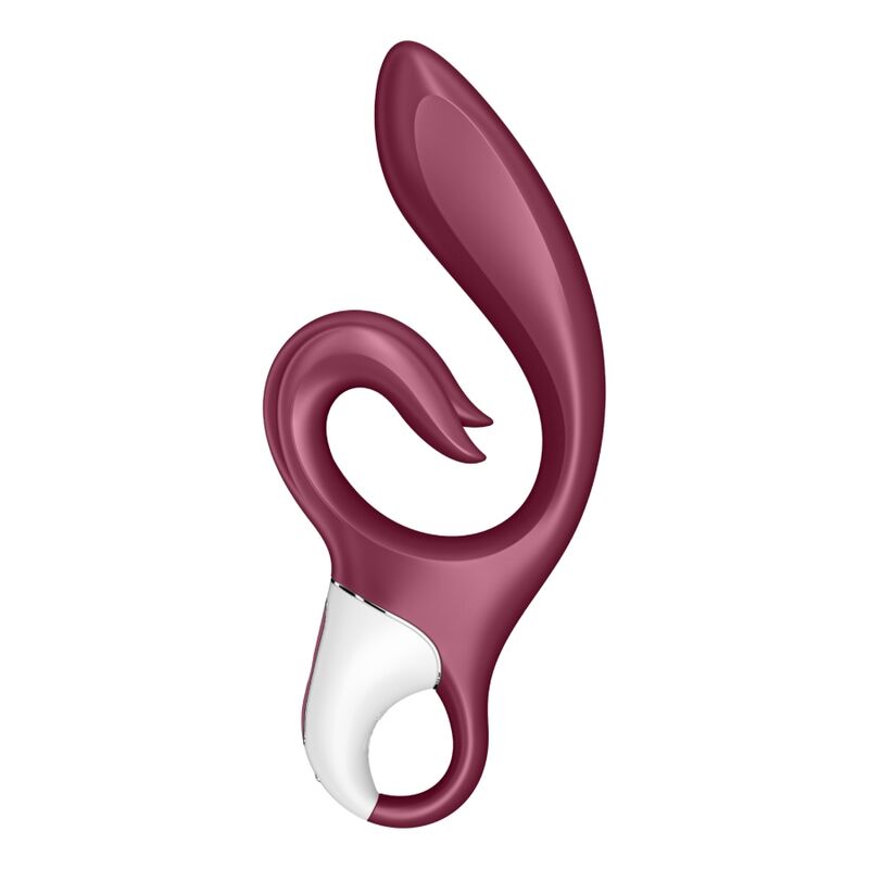 Stimulateur SATISFYER Love Me bleu vue détail oreilles clitoris silicone

