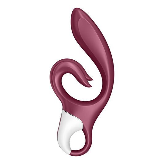 Stimulateur SATISFYER Love Me bleu vue détail oreilles clitoris silicone

