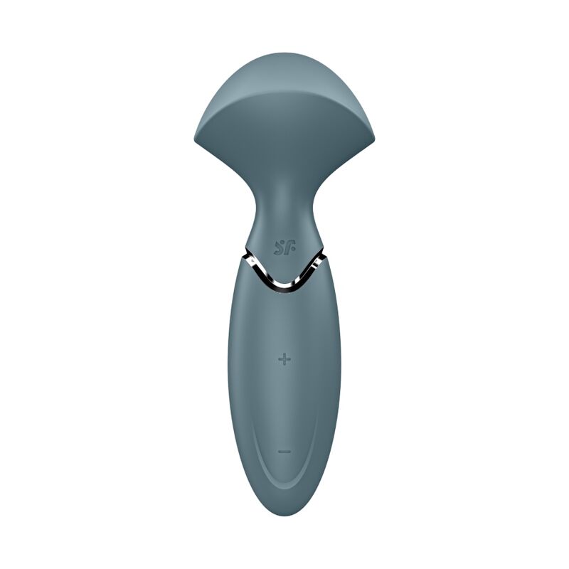 Vibrateur SATISFYER Mini Wonder bleu vue détail silicone waterproof
