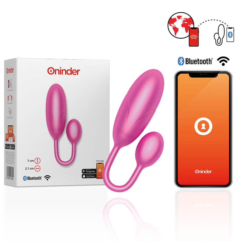 Œuf Vibrant Denver Rose Connecté 7cm - Oninder