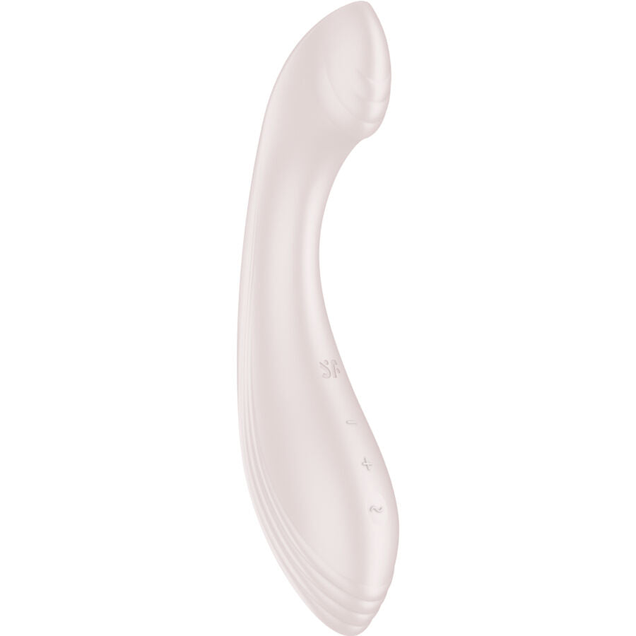 Vibrateur point G SATISFYER G-Force rose vue détail texture stimulante
