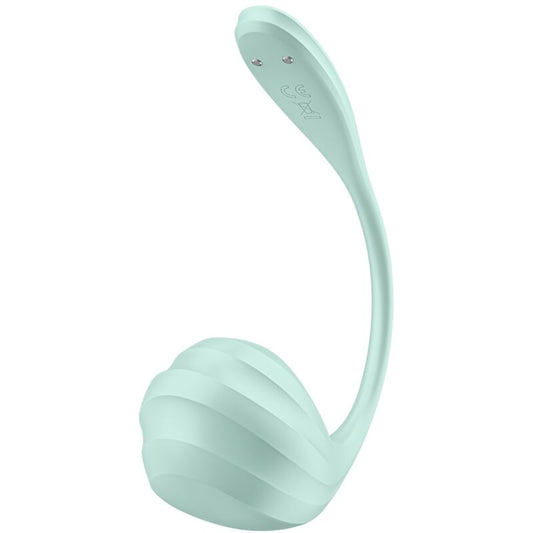 SATISFYER - APPLICATION GRATUITE STIMULATEUR DE POINT G PÉTALE LISSE VERT D'EAU