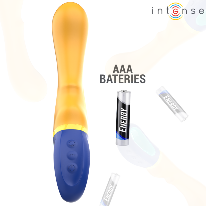 INTENSE - VIBRATEUR POINT G JAUNE SHAGGY