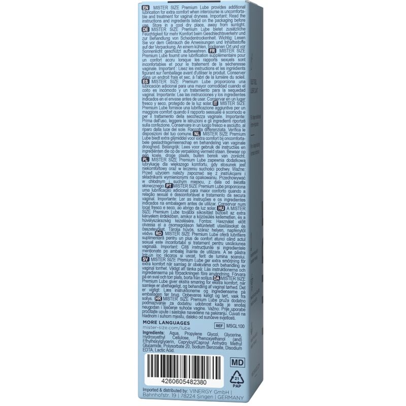 MISTER SIZE - LUBRIFIANT PREMIUM 100 ML