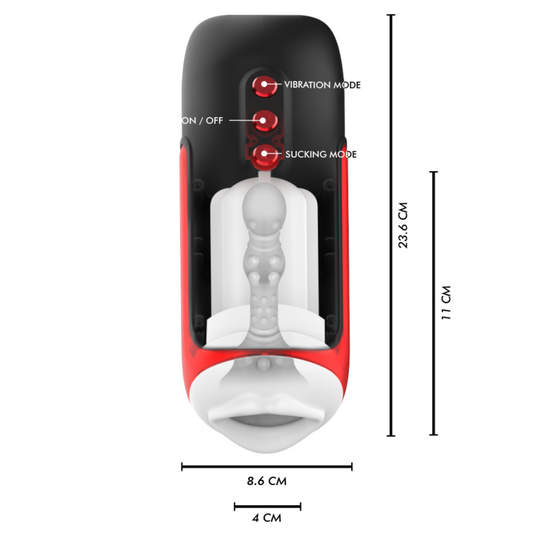 JAMYJOB - MASTURBATEUR BUCCAL AUTOMATIQUE BLAZE 5 MODES D'ASPIRATION ET DE VIBRATION
