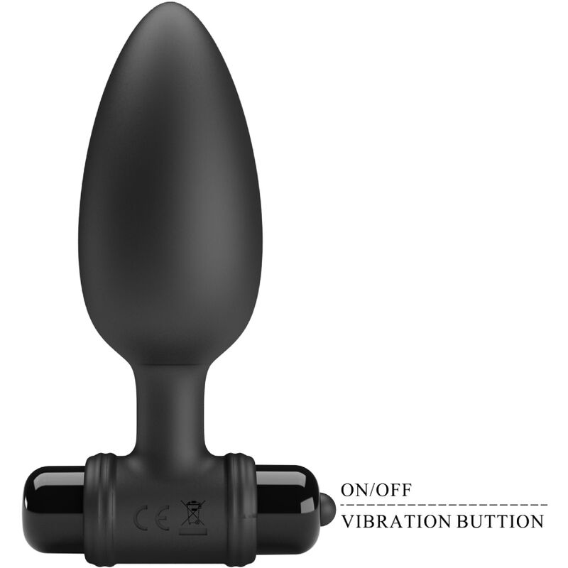 Plug anal vibrant noir Pretty Love packaging
