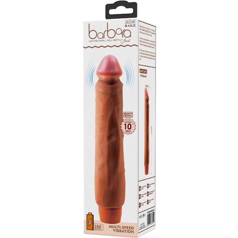 BAILE - JACK VIBRATEUR RÉALISTE 26 CM MULÂTRE