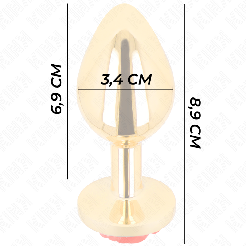 KINK - PLUG ANAL OR ROSE ROUGE TAILLE M