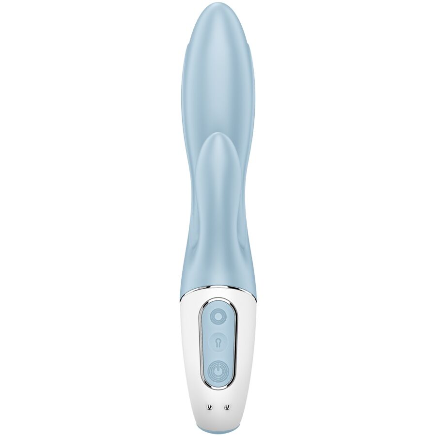 Vibrateur gonflable SATISFYER - packaging et accessoires
