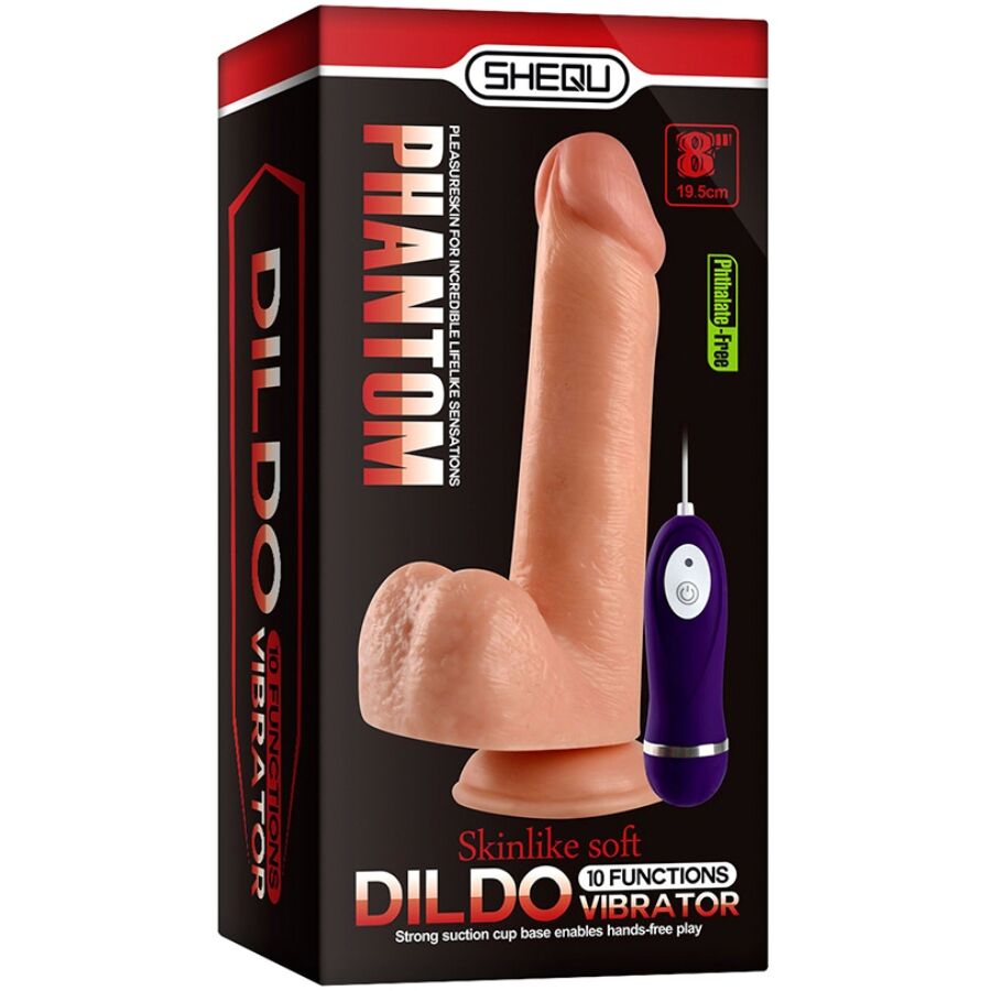 Dildo Vibrant Phantom Télécommandé 20cm - Shequ