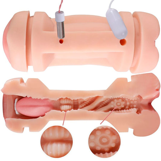 SHEQU - KAY DOUBLE MASTURBATEUR AVEC DOUBLE VIBRATION DE LA BOUCHE ET DU VAGIN