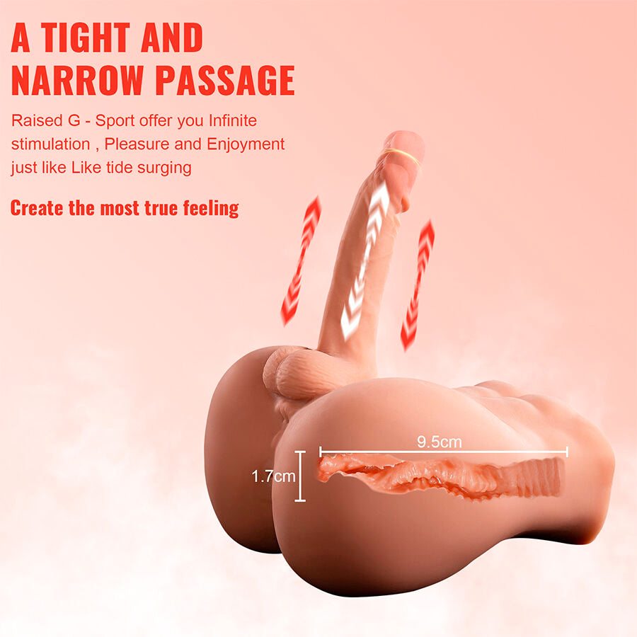 XISE - BERTLETT DILDO ASS GODE RÉALISTE ET MASTURBATEUR ANUS POSITION FRONTALE AVEC POUSSÉE 18 CM