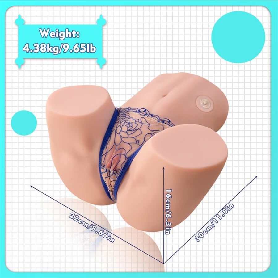 XISE - MAYA MASTURBATEUR RÉALISTE VAGIN ET ANUS SUÇANT AVEC VIBRATION ET ASPIRATION 4,5 KG