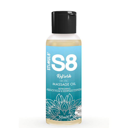 Huile de Massage Érotique Refresh Coton 50ml - Stimul8
