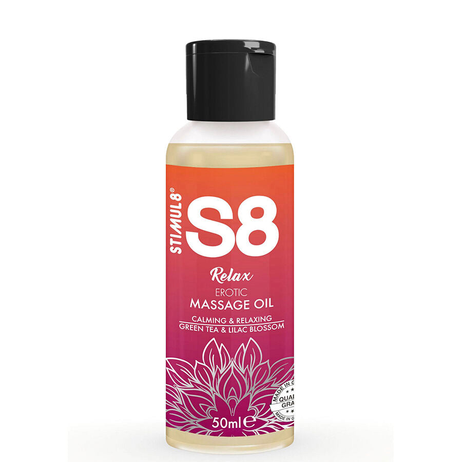 Huile de Massage Érotique Relax Thé Vert 50ml - Stimul8