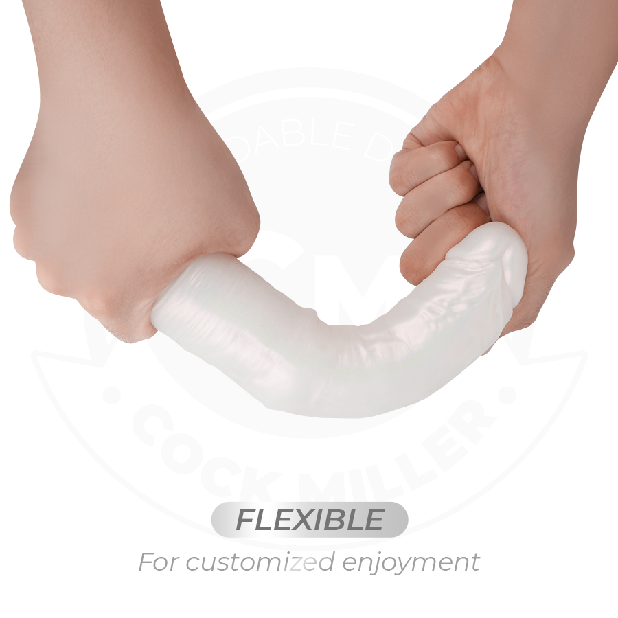 COCK MILLER - GODE AVEC VENTOUSE, LUMIÈRES ET VIBRATIONS AVEC TÉLÉCOMMANDE BLANC 19,5 CM