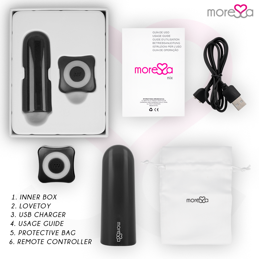 MORESSA - NIX VIBRATEUR TÉLÉCOMMANDE NOIR