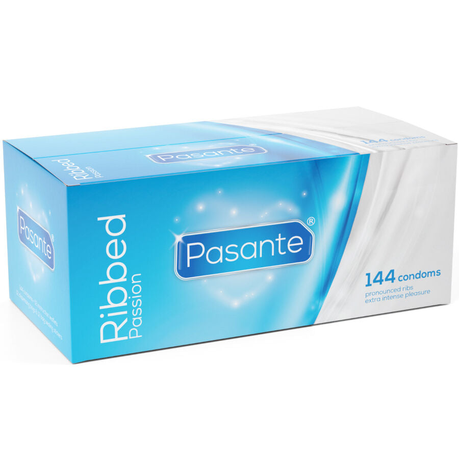 PASANTE - PRÉSERVATIFS PASSION CÔTELÉS BOÎTE 144 UNITÉS
