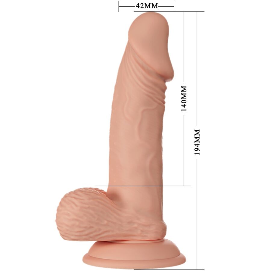 BAILE - BEAUTIFUL ENCOUNTER ZEBULON GODEMICHET RÉALISTE FLEXIBLE 19,4 CM NATUREL