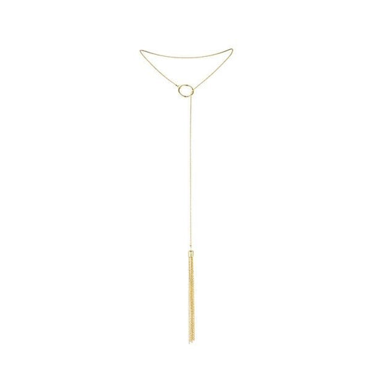 BIJOUX - MAGNIFIQUE COLLIER EN MÉTAL FRANGES DORÉES