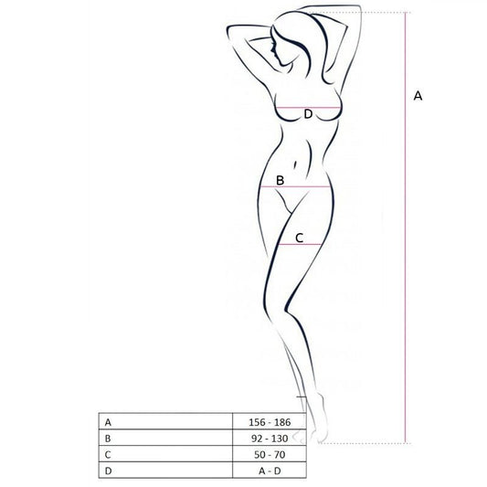 PASSION - FEMME BS062 BODYSTOCKING BLANC TAILLE UNIQUE
